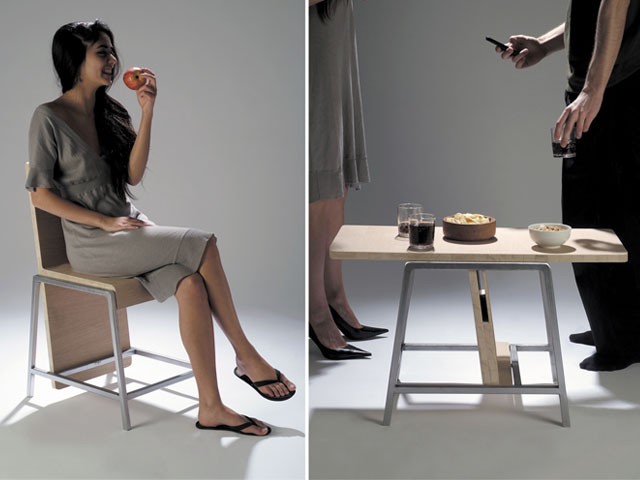 мебель трансформер - Стул и кофейный столик