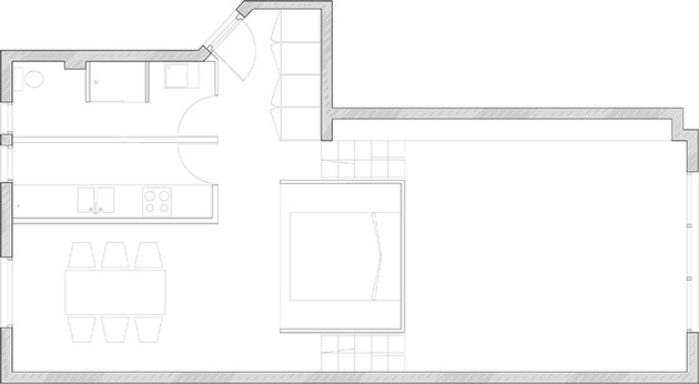 планировка квартиры студии - вид сверху