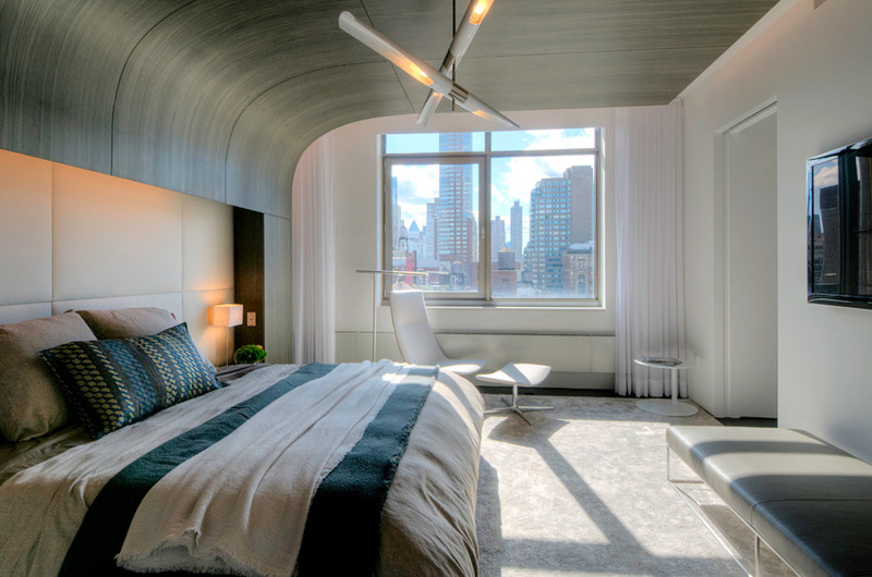 дизайн двухуровневых квартир - спальня