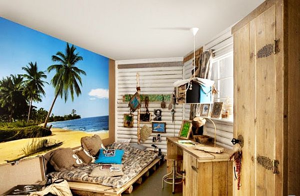 Дизайн комнаты для мальчика в тропическом стиле
