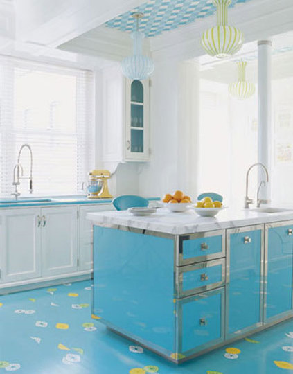 синяя кухня фото 2