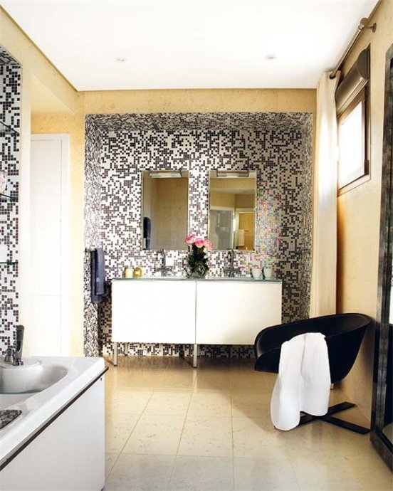 мозаичный дизайн ванной фото