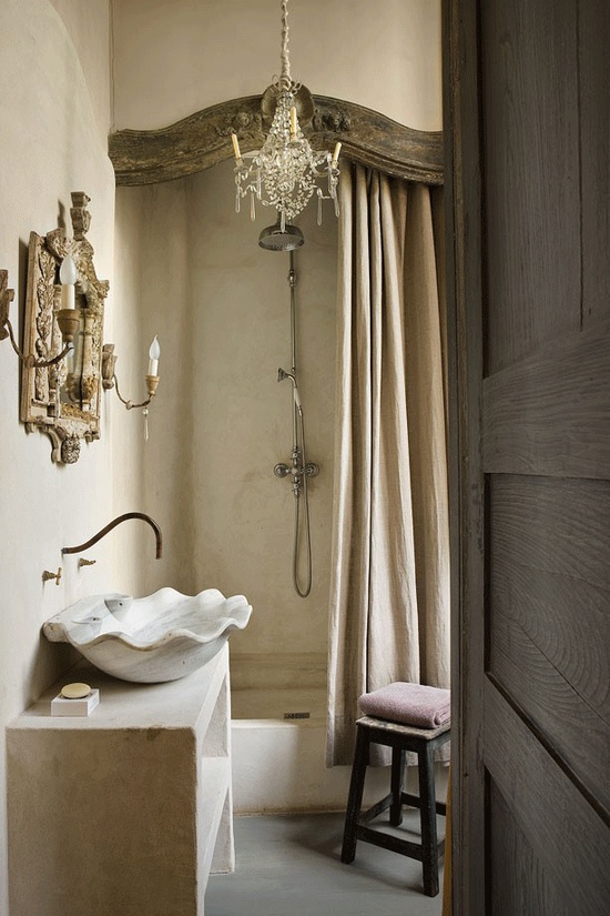 Французский интерьер ванной комнаты