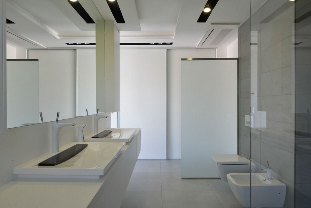 Пентхаус в стиле минимализм - фото ванной комнаты