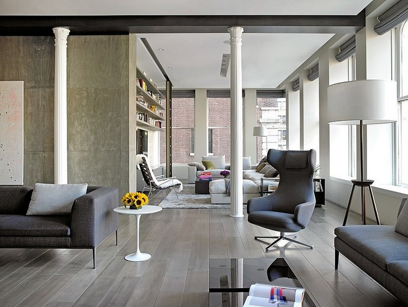 Колонны в интерьерах > 60 фото-идей колонн в современных интерьерах квартир и домов